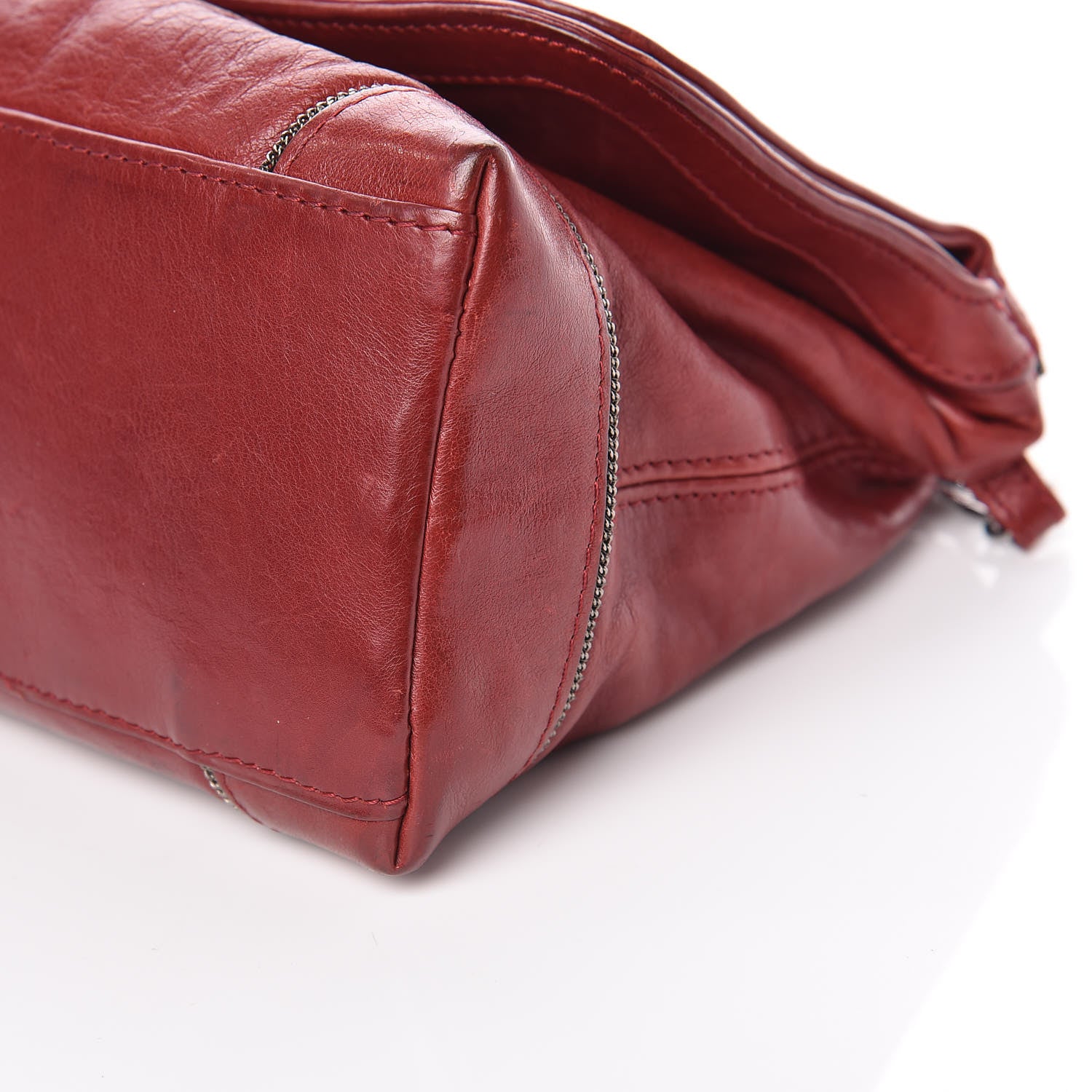Chanel Lambskin CC Chain Shoulder Bag Red 13 of 15