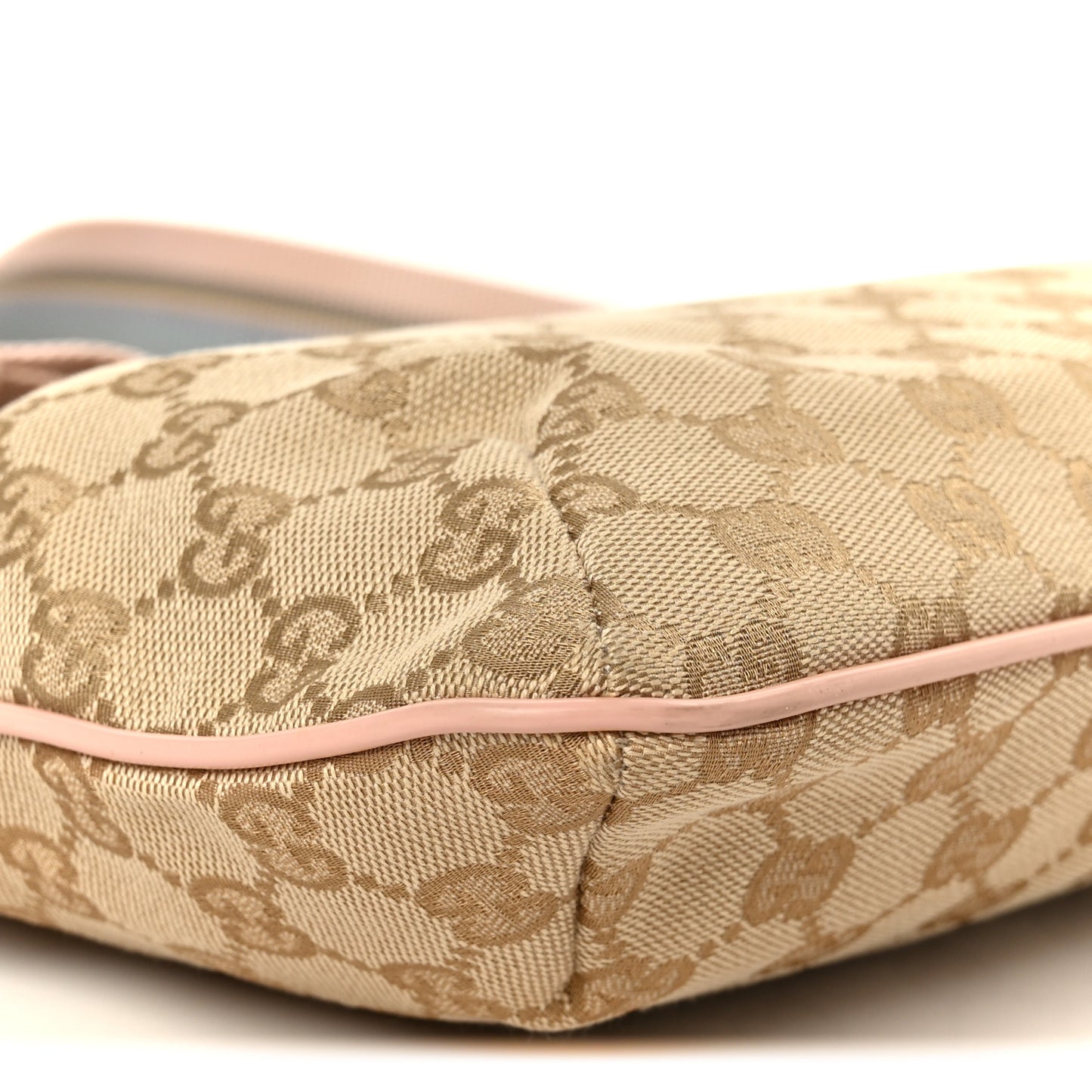 Monogram Web Small Flat Messenger Crossbody Pink Blue