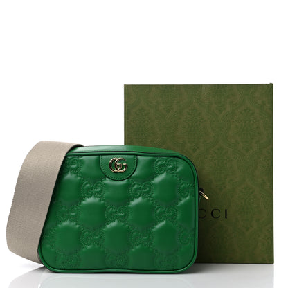 Gucci Calfskin GG Matelasse Shoulder Bag Spring Green Natural 11 of 11