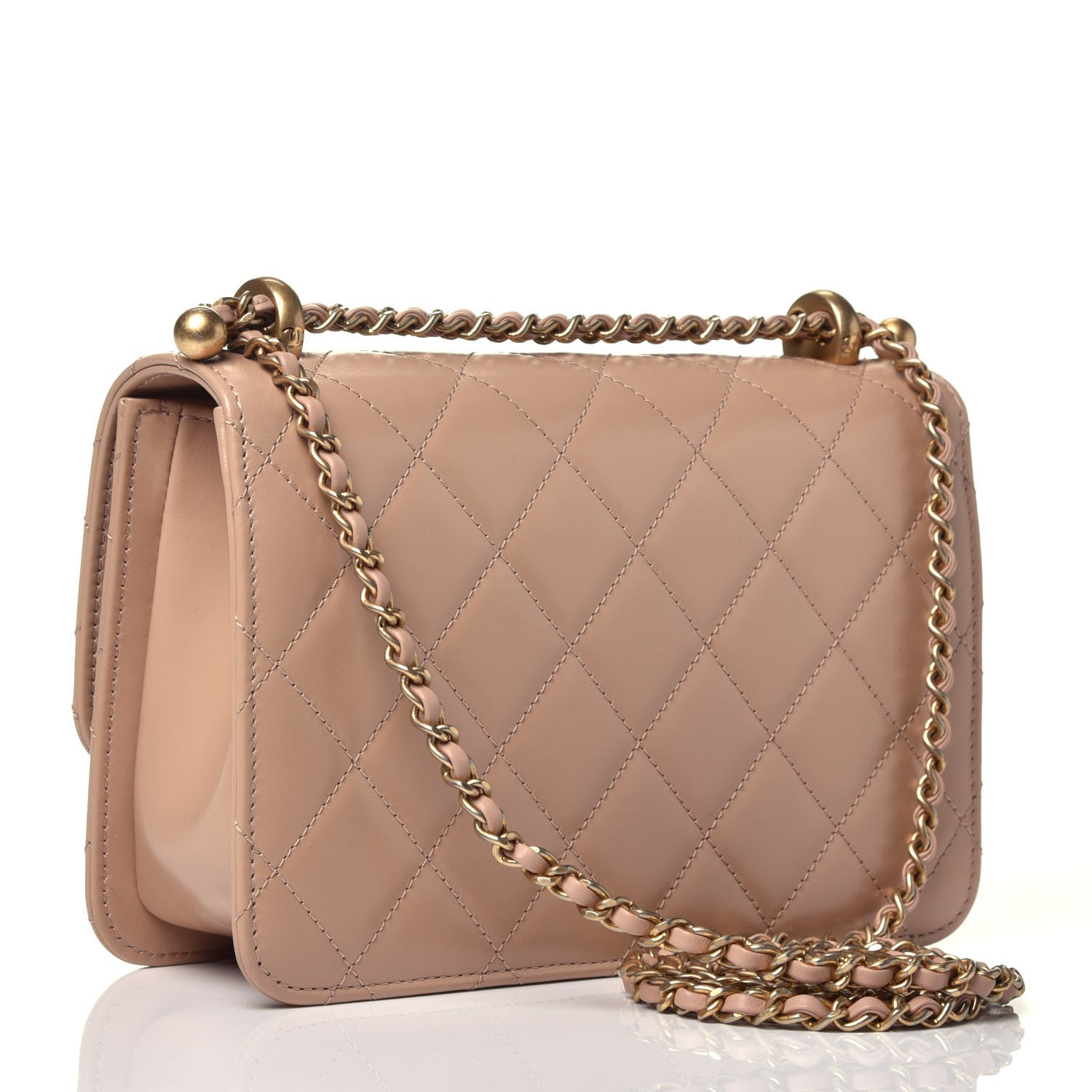 Chanel Calfskin Quilted Perfect Fit Flap Beige 3 of 8