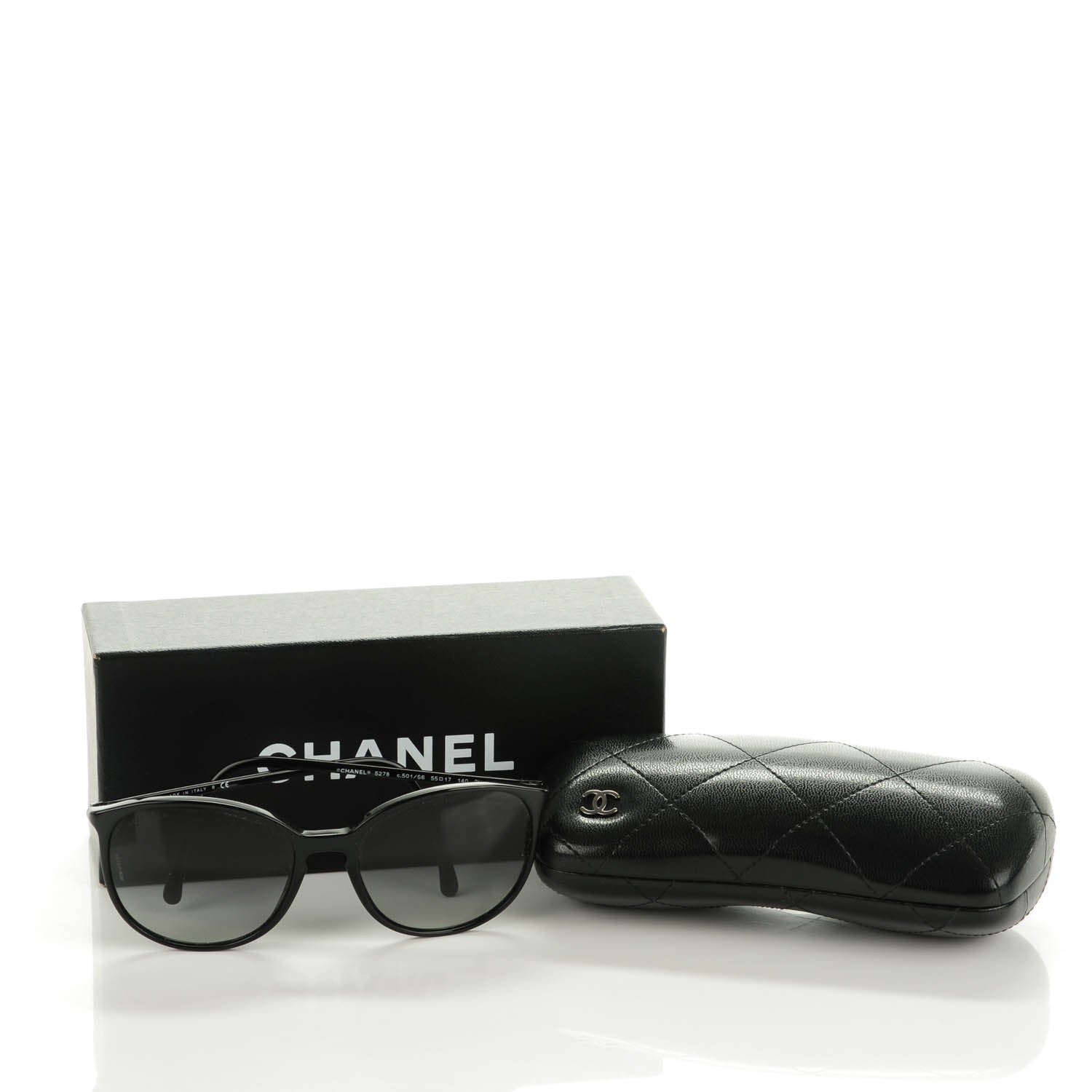 Chanel Acetate Round Sunglasses 5278 Black 7 of 7