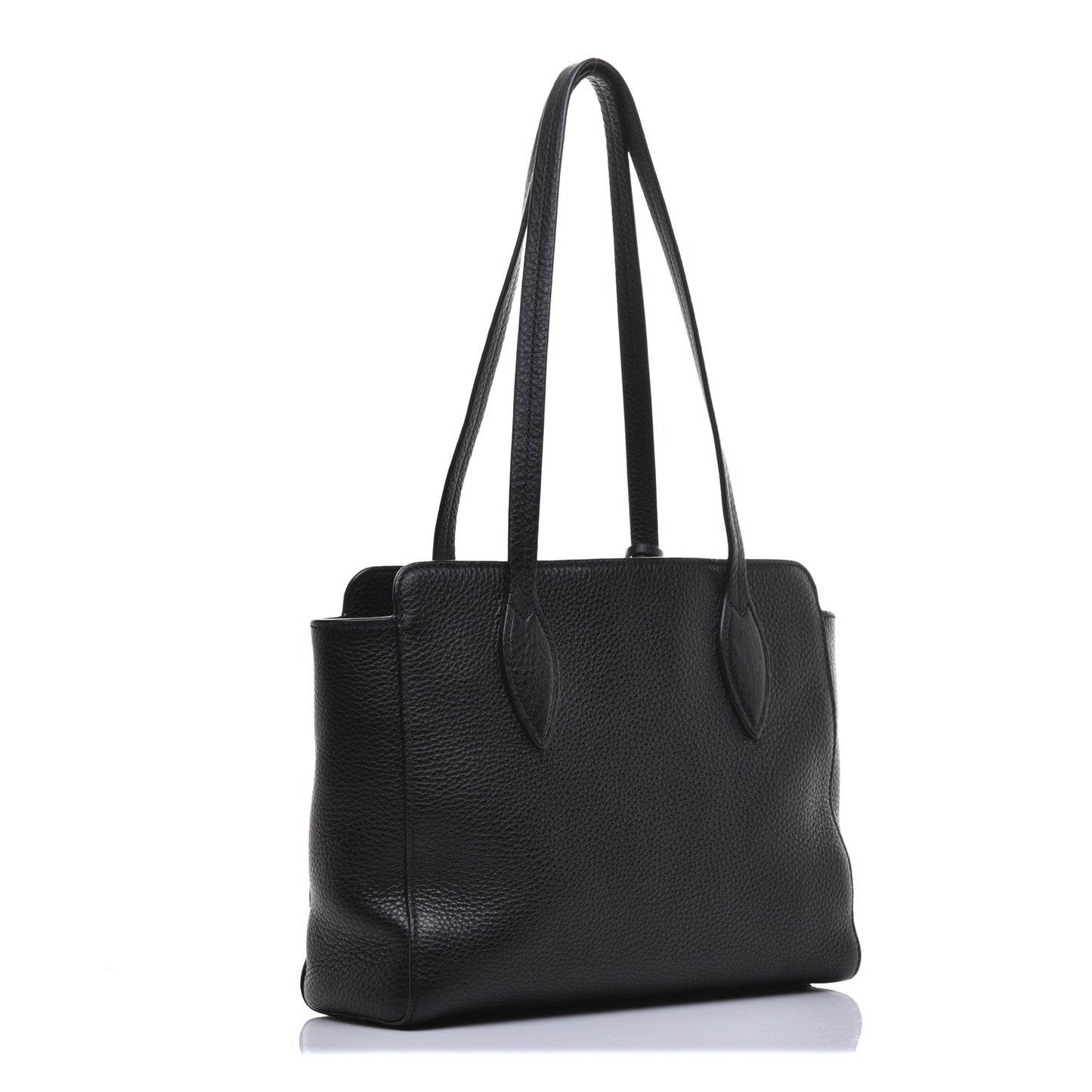 Vitello Daino Shopping Tote Black