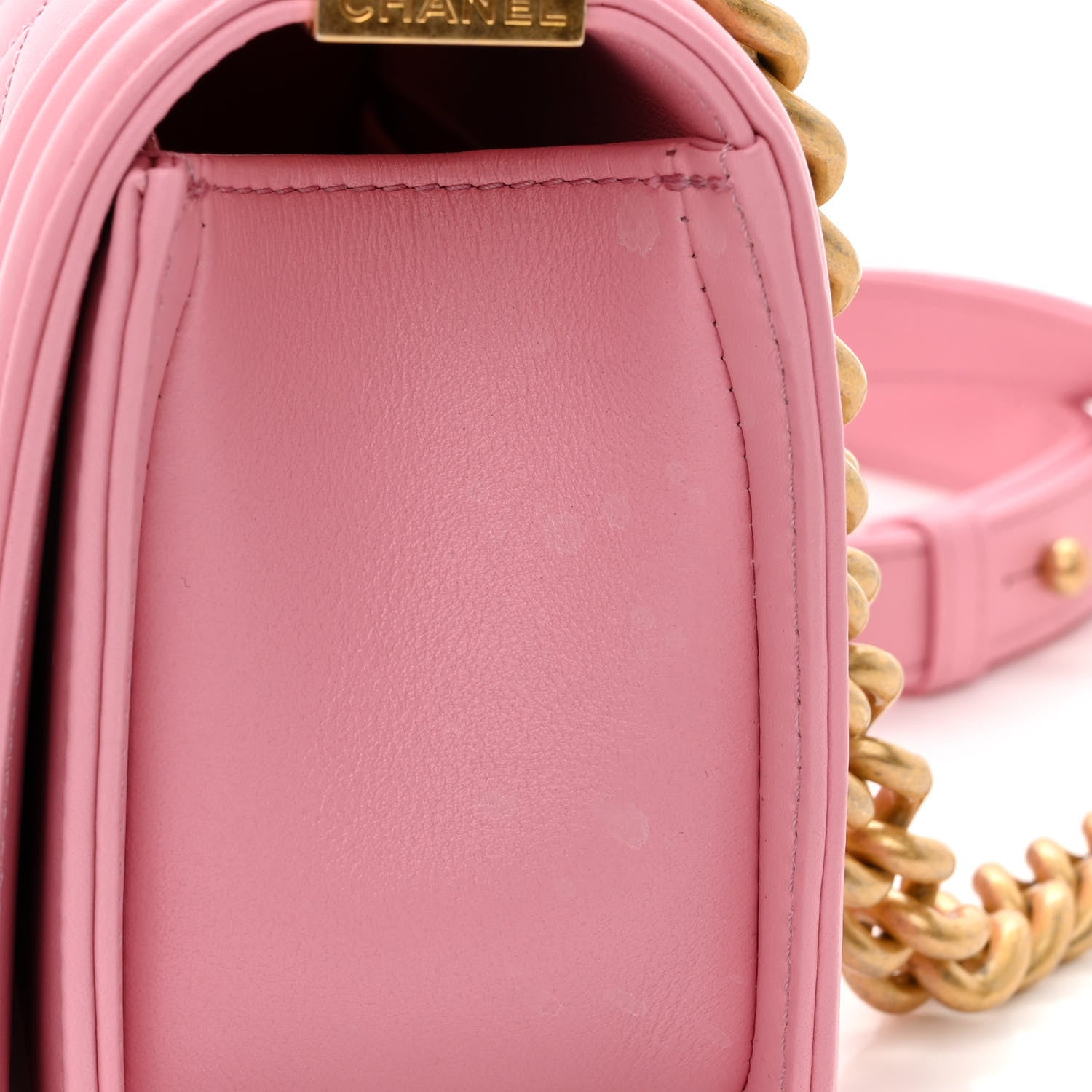Chanel Lambskin Quilted Small Boy Flap Pink 11 of 12