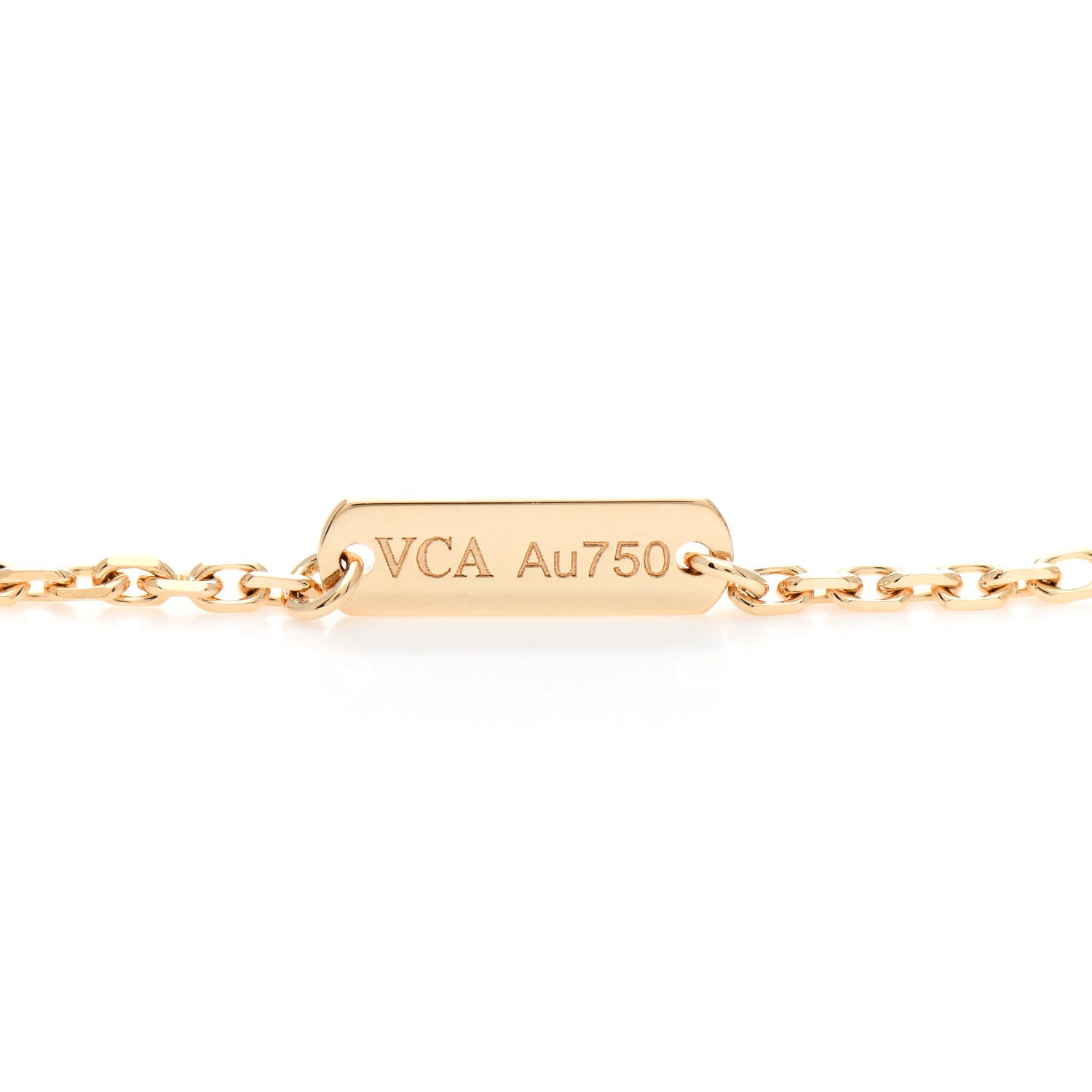 Van Cleef & Arpels 18K Yellow Gold Mother of Pearl Vintage Alhambra Pendant Necklace 3 of 5