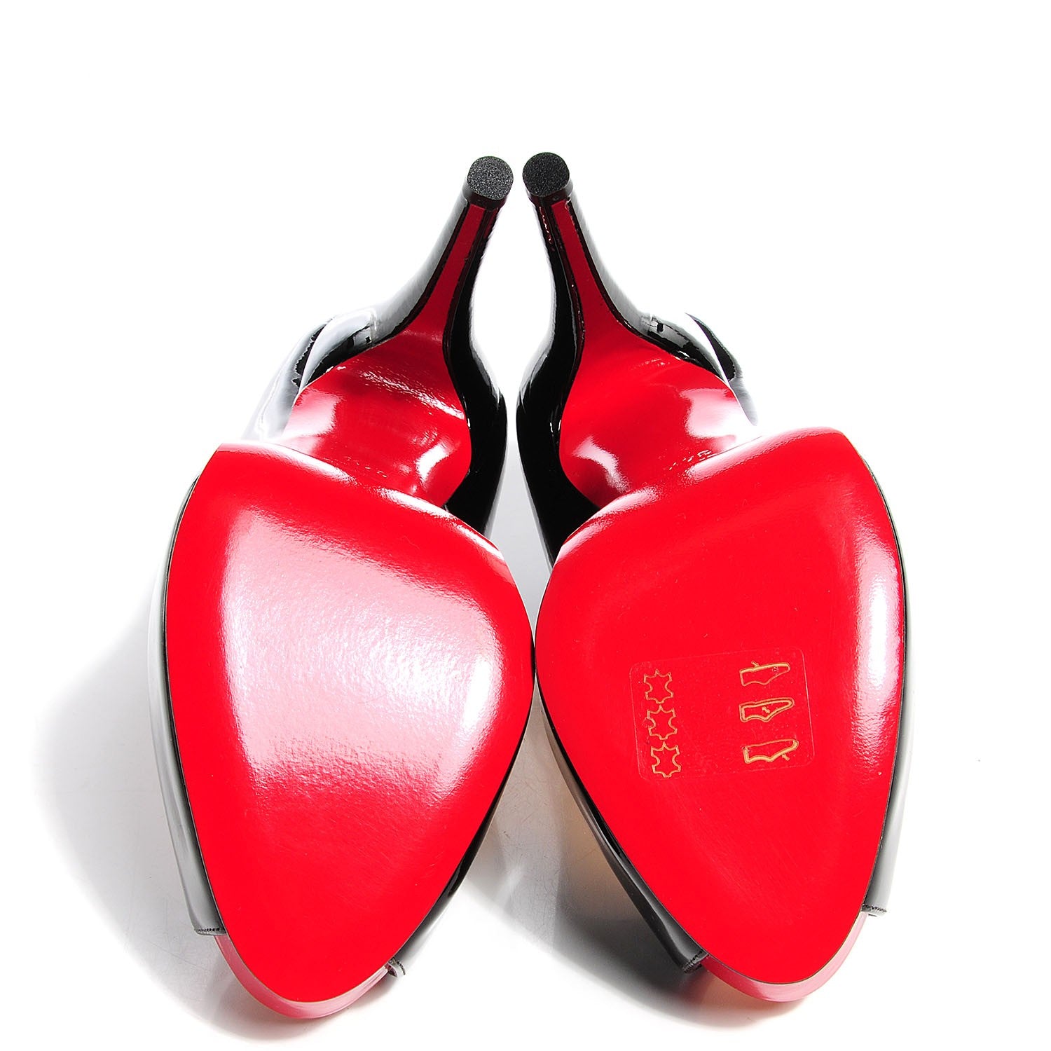 Christian Louboutin Patent Very Prive 120 Pumps 34.5 Black Red 5 of 7