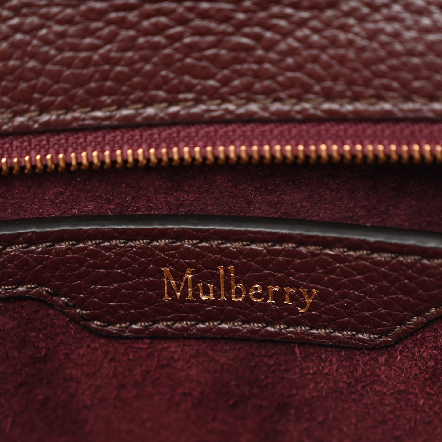 Small Classic Grain Mini Zipped Bayswater Oxblood