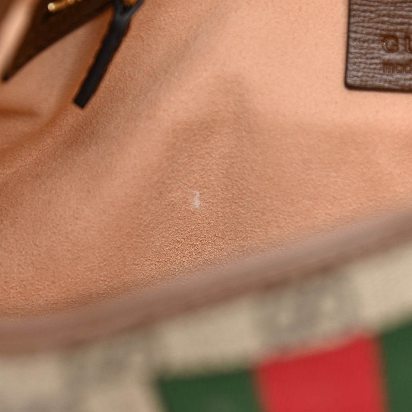 GG Supreme Monogram Azalea Calfskin Web Small Jackie 1961 Hobo Beige Ebony Brown Sugar