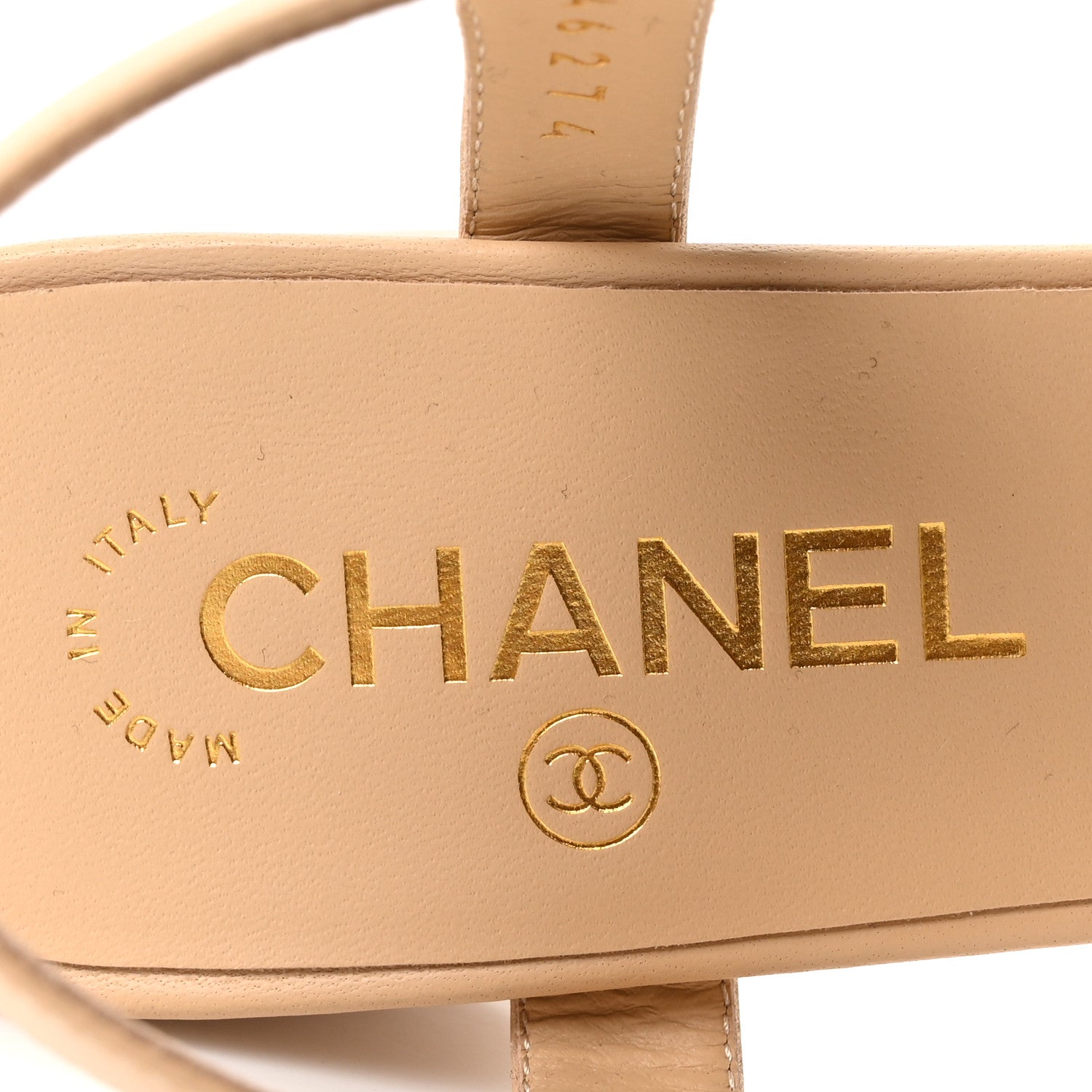Chanel Lambskin Crystal CC Sandals 40 Beige 1889073 – FASHIONPHILE
