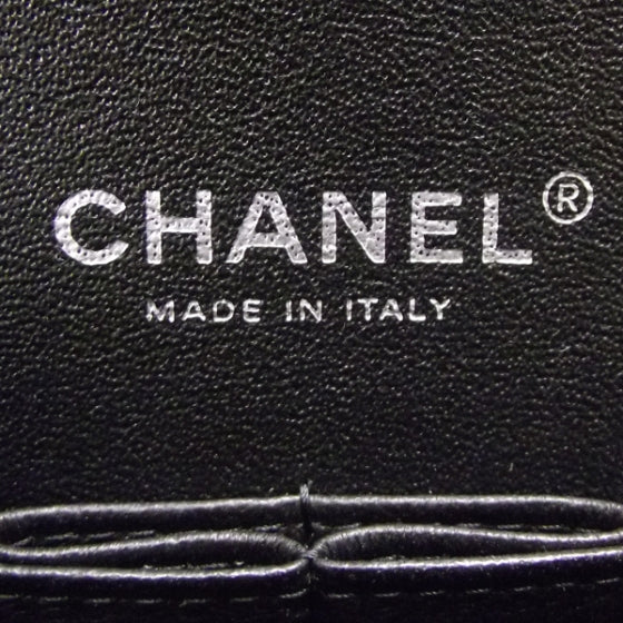 Chanel Lambskin Quilted Jumbo Flap Black BHW 11P 9 of 12