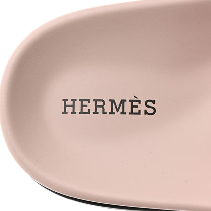 Hermes Suede Goatskin Womens Chypre Sandals 37 Rose Porcelaine 6 of 9