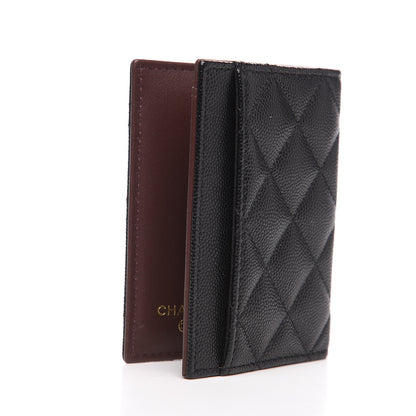 Chanel Caviar Quilted Card Holder Wallet Black 2 of 8