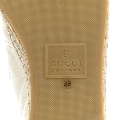 Gucci Nappa Matelasse GG Marmont Espadrilles 38 Great White 6 of 10