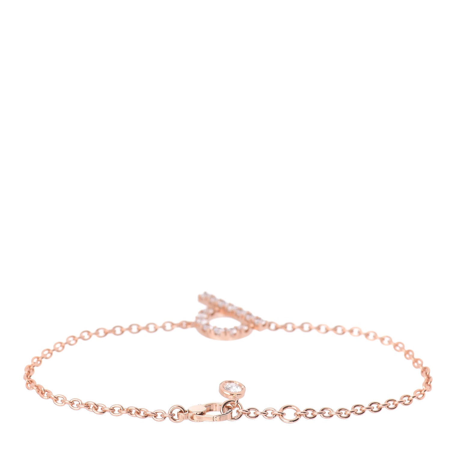 Hermes 18K Rose Gold Diamond Finesse Bracelet SH 3 of 4