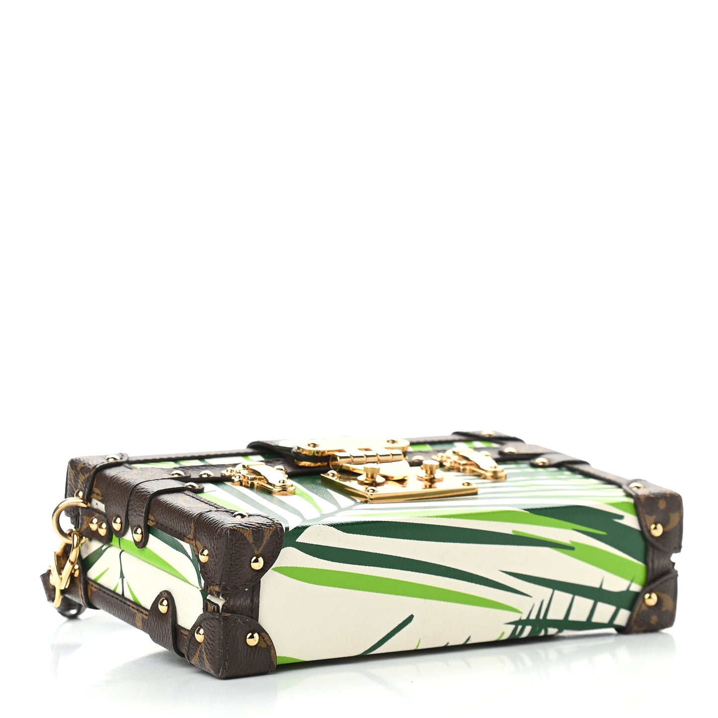 Monogram Palm Trees Print Petite Malle