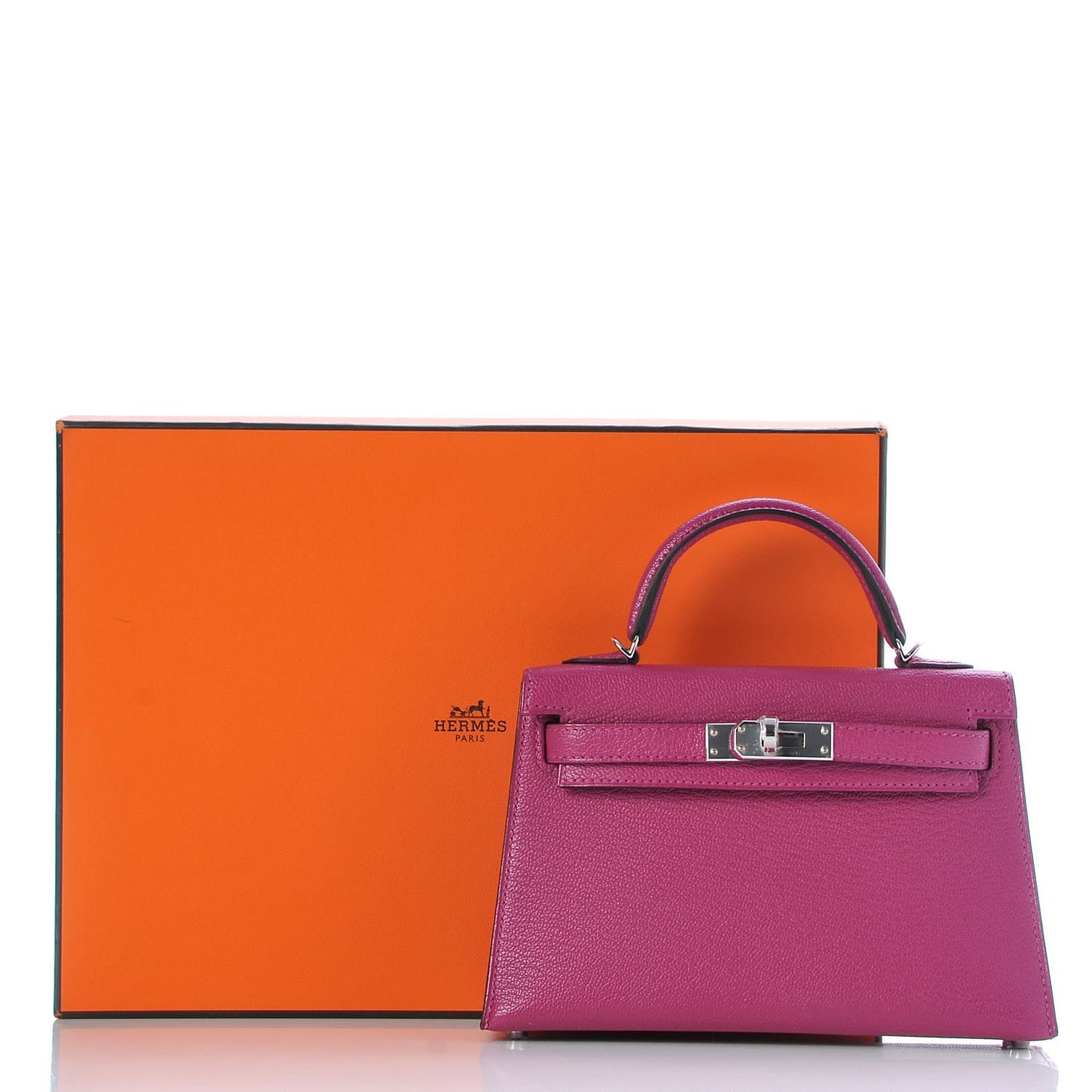 Chevre Mysore Mini Kelly Sellier 20 Rose Pourpre