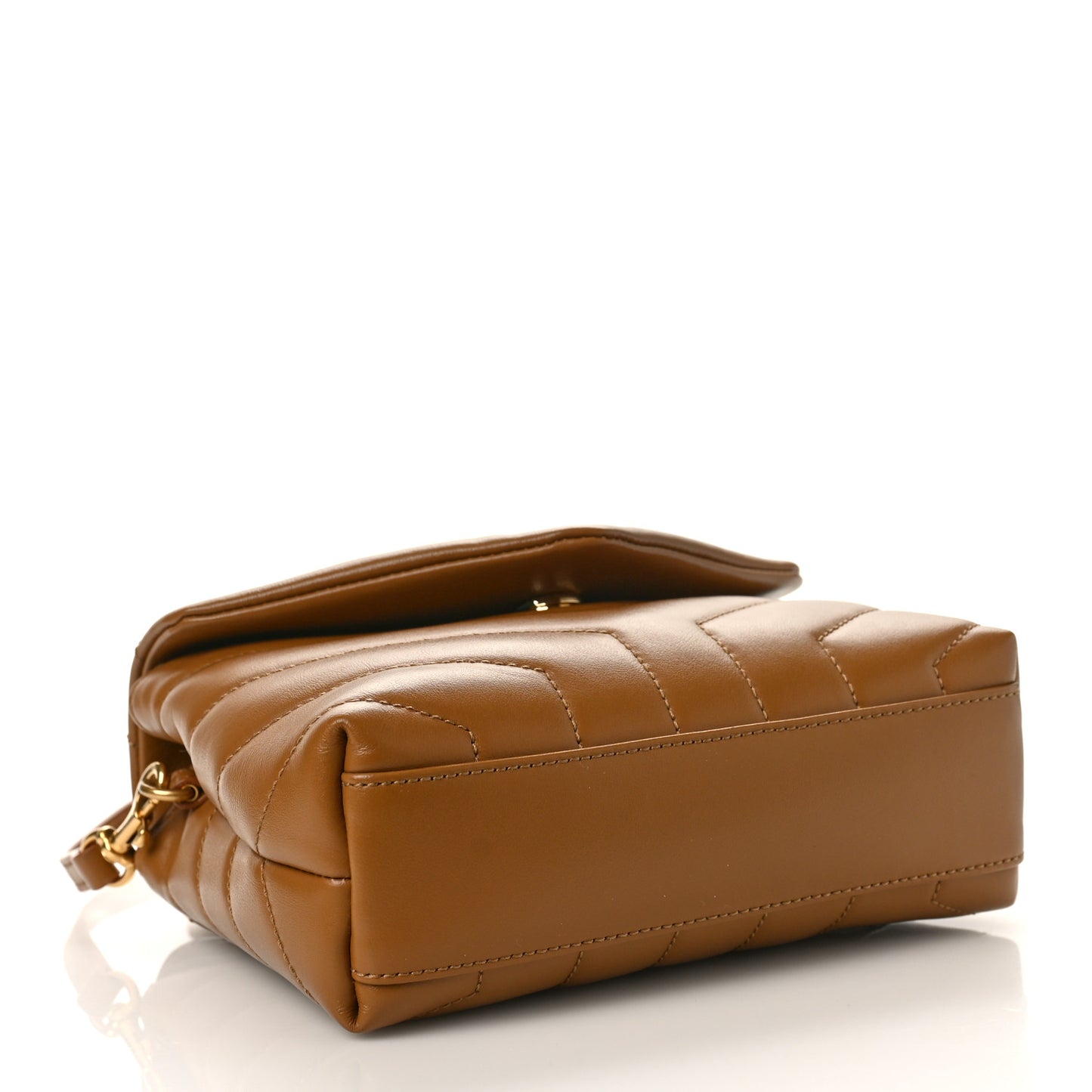 Calfskin Y Quilted Monogram Toy Loulou Crossbody Bag Dark Natural