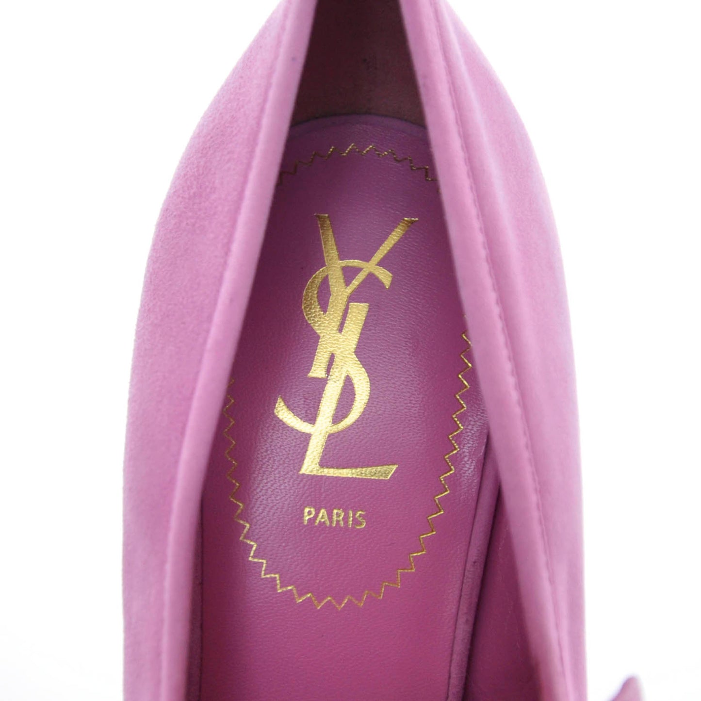 Suede Shield Loafer Pumps 41 Pink