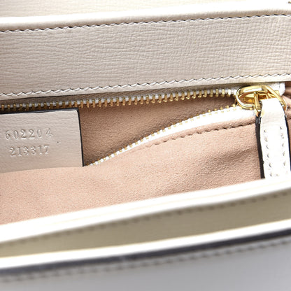 Gucci Azalea Calfskin Horsebit 1955 Shoulder Bag Mystic White 8 of 10