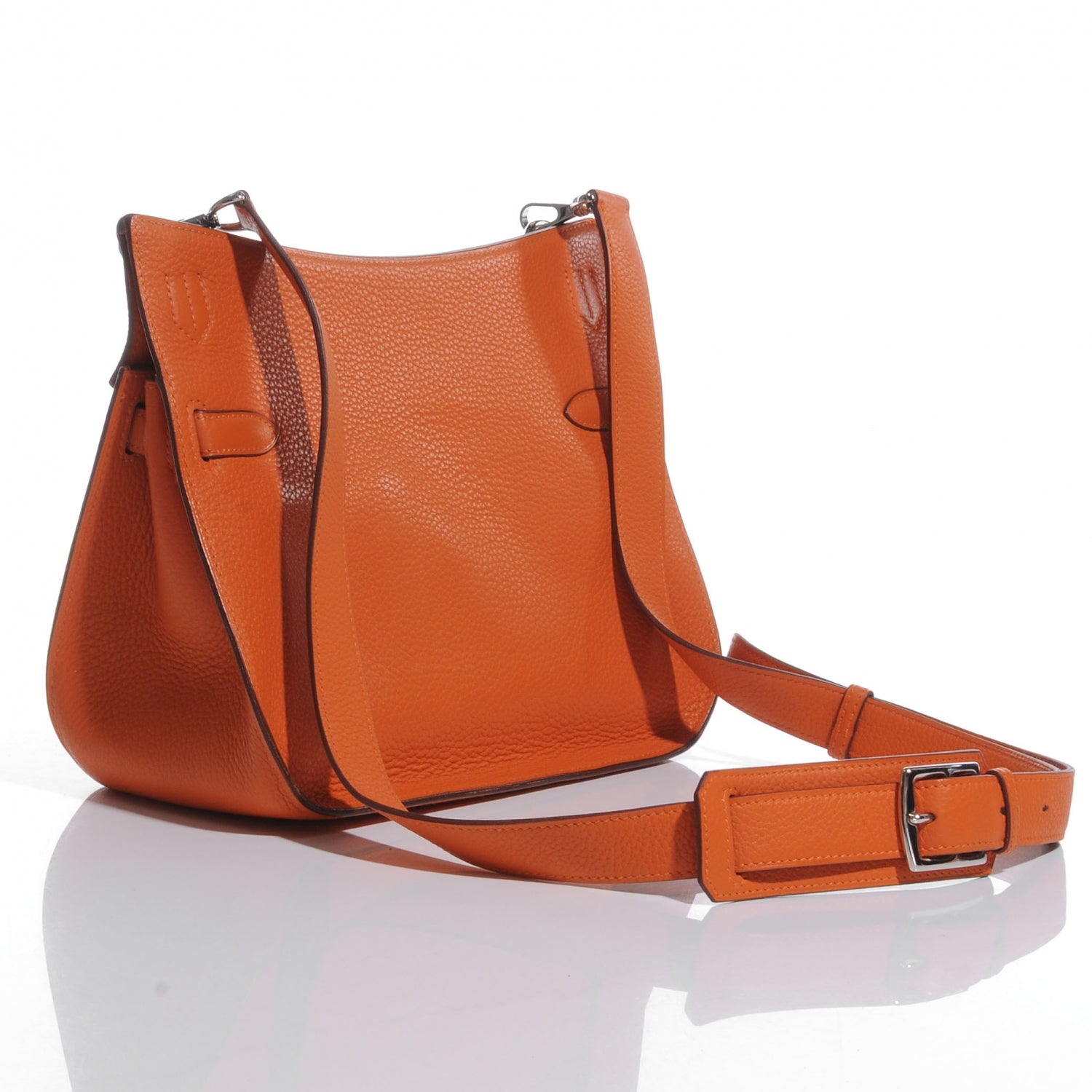 Hermes Taurillon Clemence Jypsiere 28 Orange 3 of 9