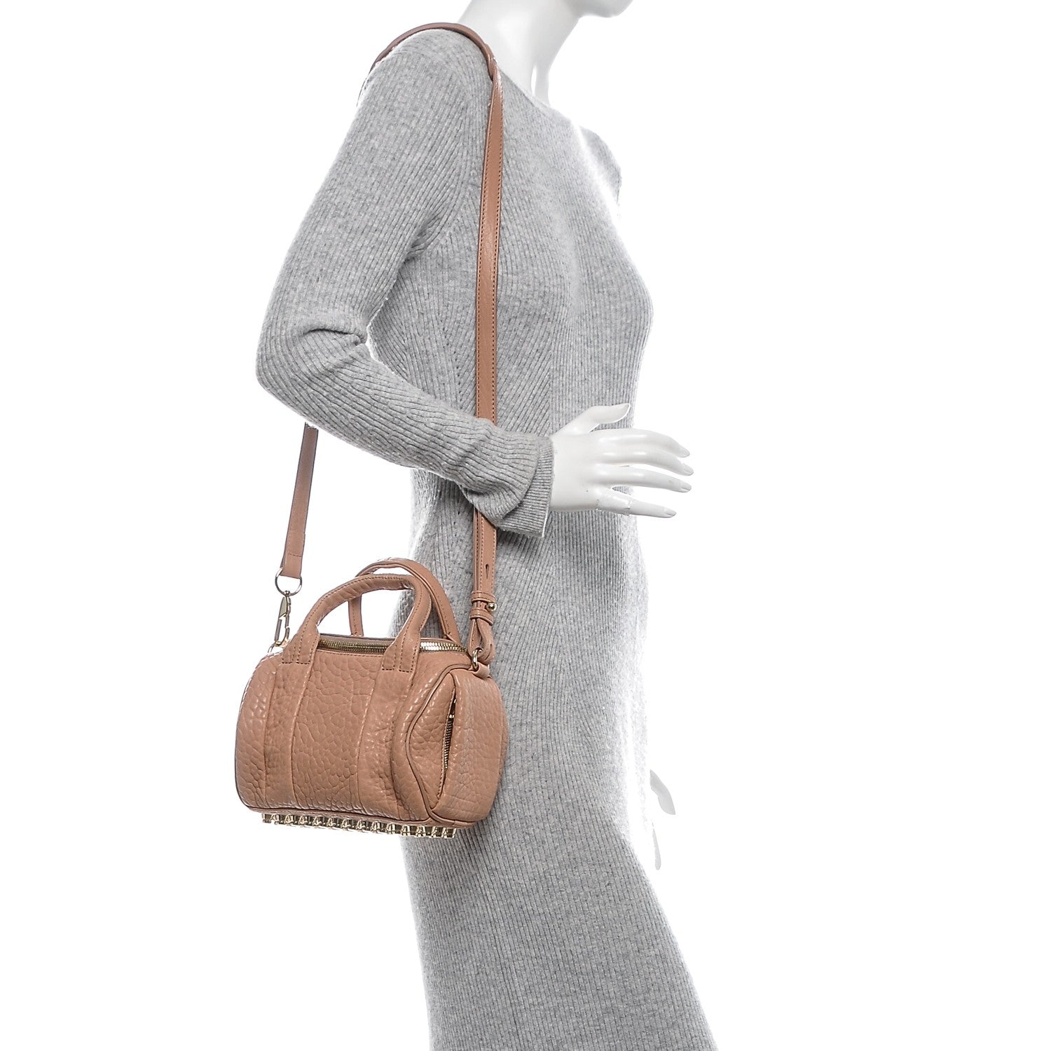 Alexander Wang Pebbled Lambskin Mini Rockie Blush Pale Gold Hardware 2 of 6