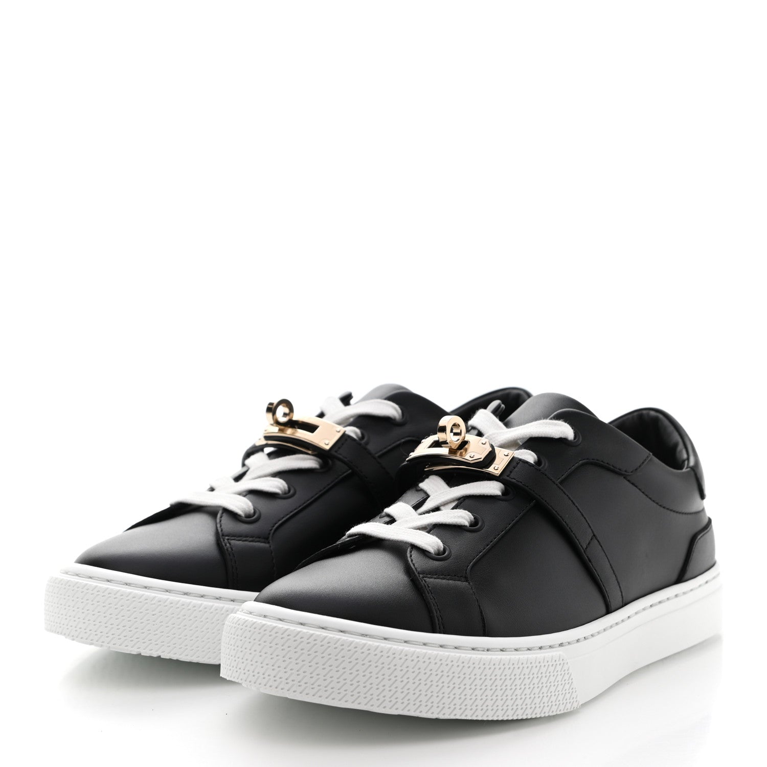 Hermes Calfskin Day Sneakers 37 Black 3 of 10