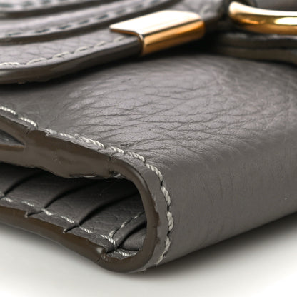 Chloe Grained Calfskin Marcie Square Wallet Cashmere Grey 10 of 15