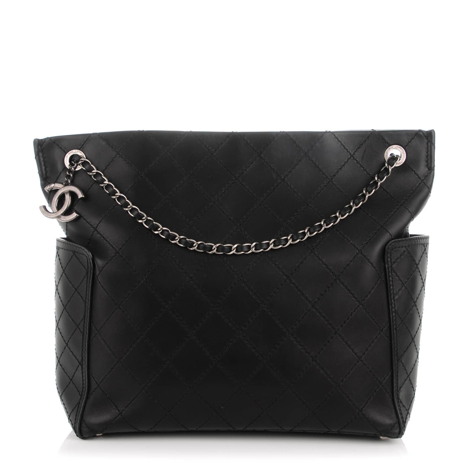 Chanel Calfskin CC Pocket Hobo Black 1 of 8