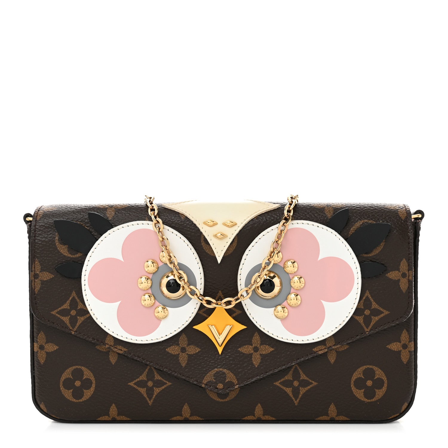 Louis Vuitton Monogram Lovely Birds Pochette Felicie Chain Wallet 1 of 11