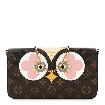 Louis Vuitton Monogram Lovely Birds Pochette Felicie Chain Wallet 1 of 11