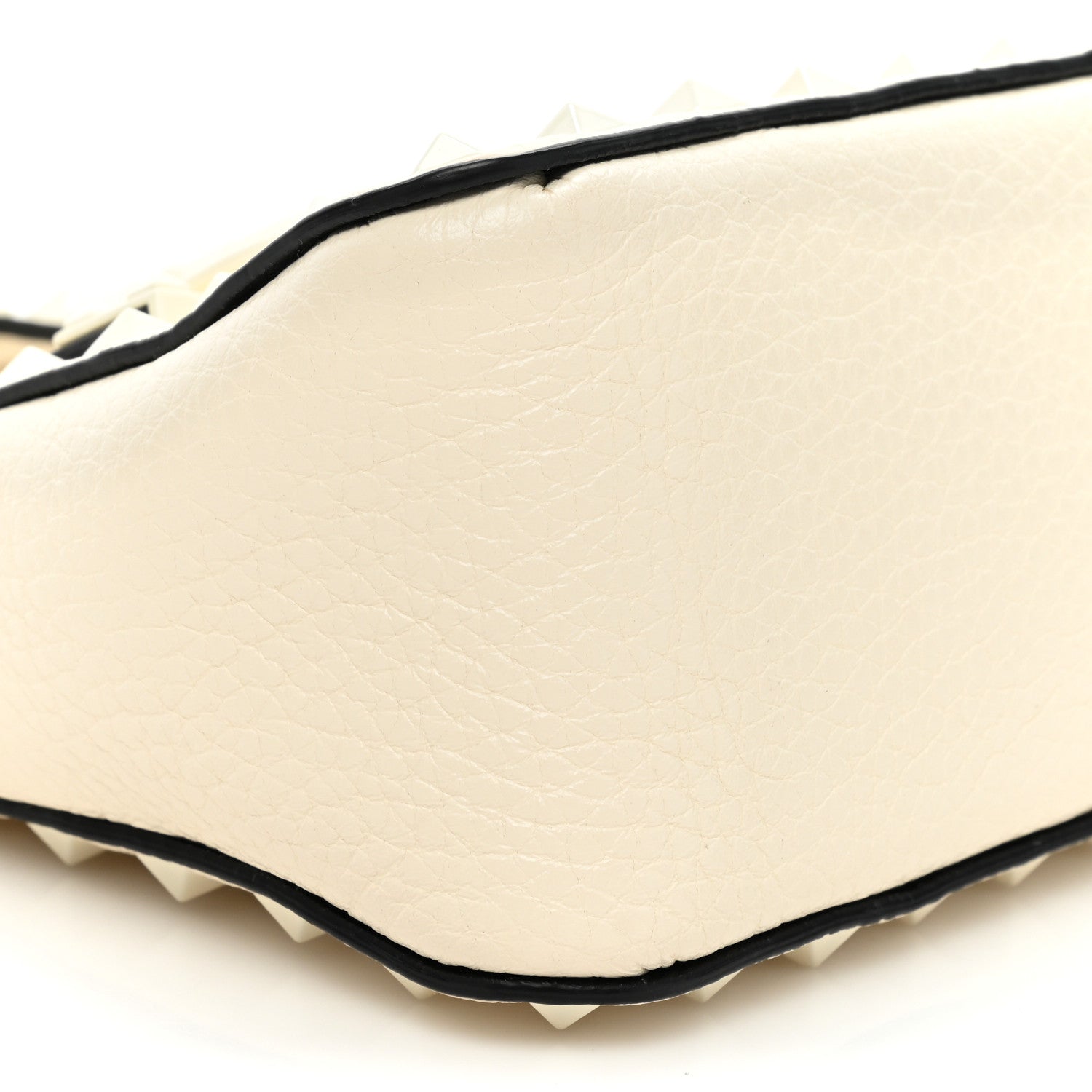 Valentino Garavani Pebbled Calfskin Monochrome Small Rockstud Flip Lock Shoulder Bag Ivory 8 of 8