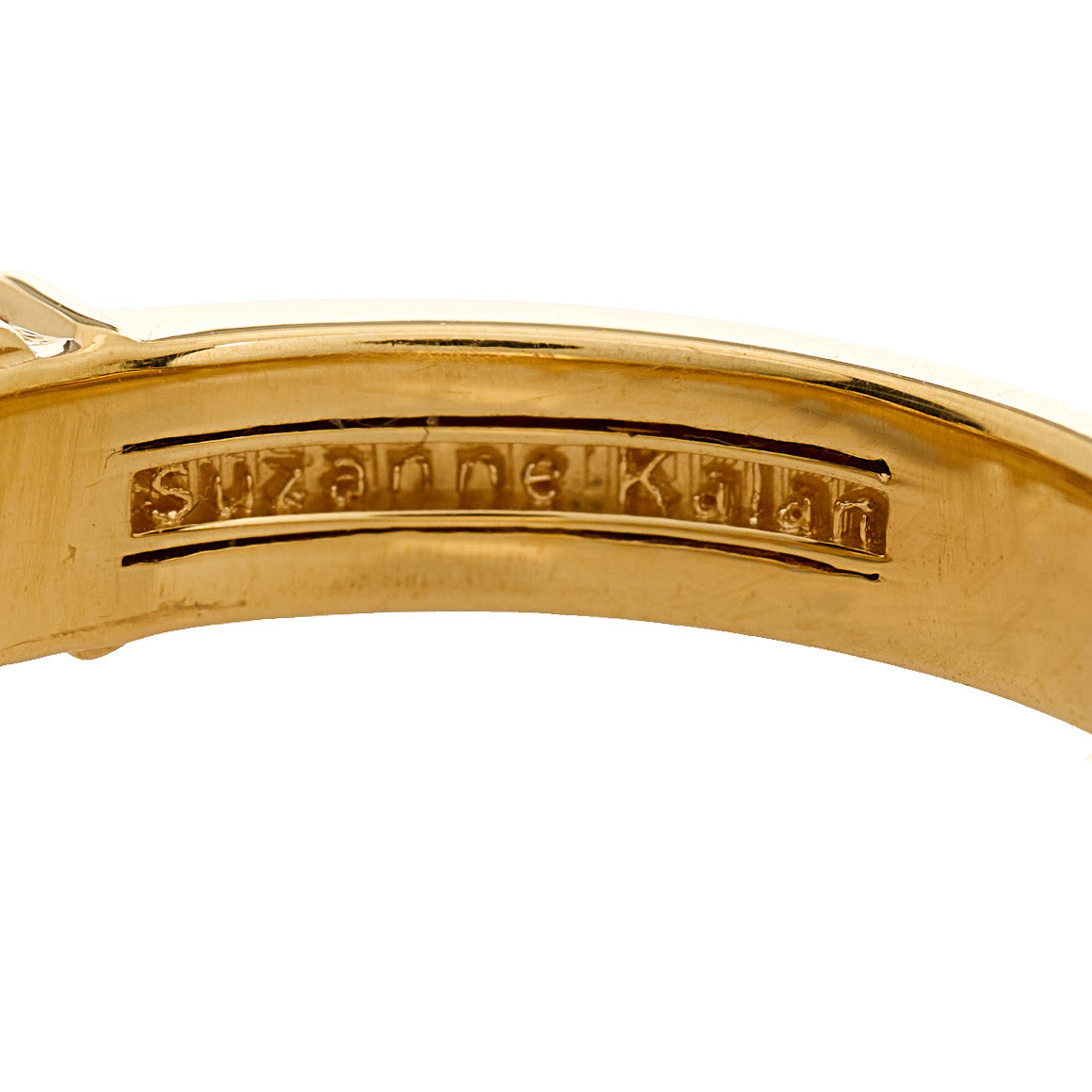 18K Yellow Gold Sapphire Half Band Ring 53 6.5