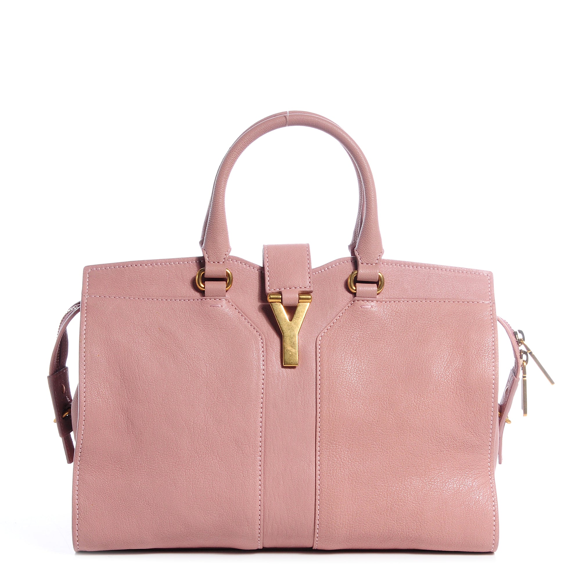 Saint Laurent Sheepskin Leather Mini Cabas ChYc Bag Pink 1 of 9