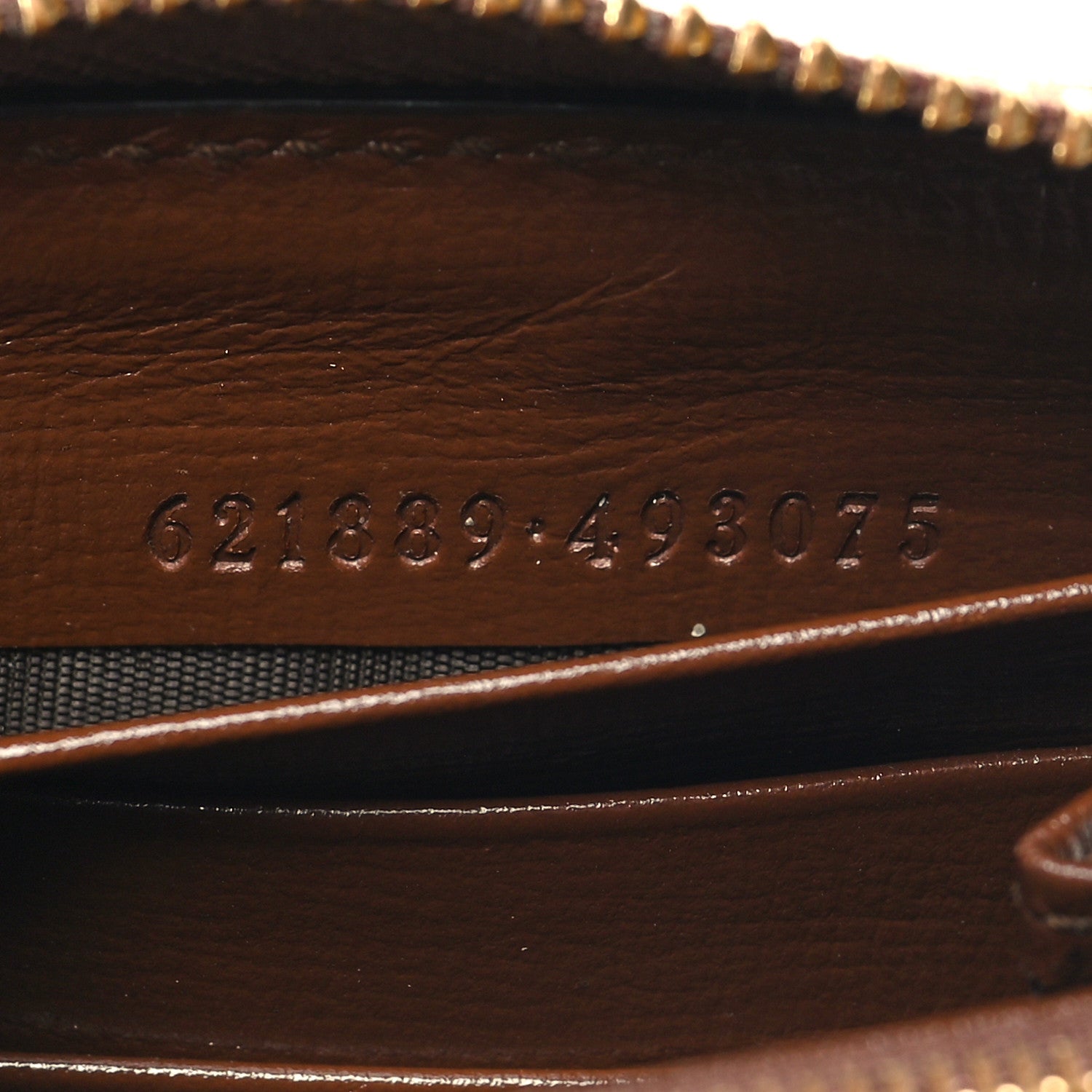 Gucci GG Supreme Monogram Azalea Calfskin Horsebit 1955 Zip Around Wallet Beige Ebony Brown Sugar 7 of 12