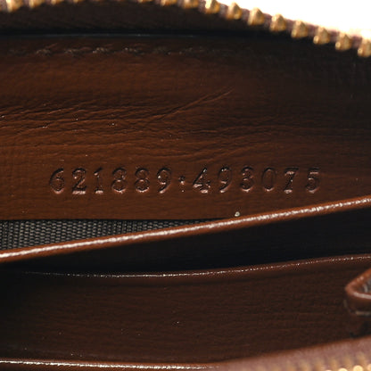 Gucci GG Supreme Monogram Azalea Calfskin Horsebit 1955 Zip Around Wallet Beige Ebony Brown Sugar 7 of 12