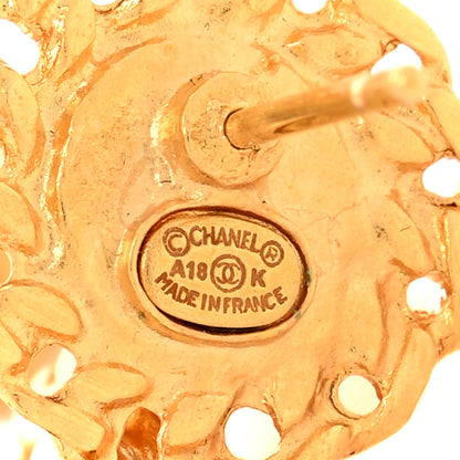 Chanel Pearl Gripoix CC Chain Drop Earrings Gold 4 of 4