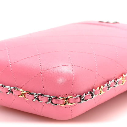 Chanel Lambskin Quilted Chain Around Phone Holder Pink 9 of 9