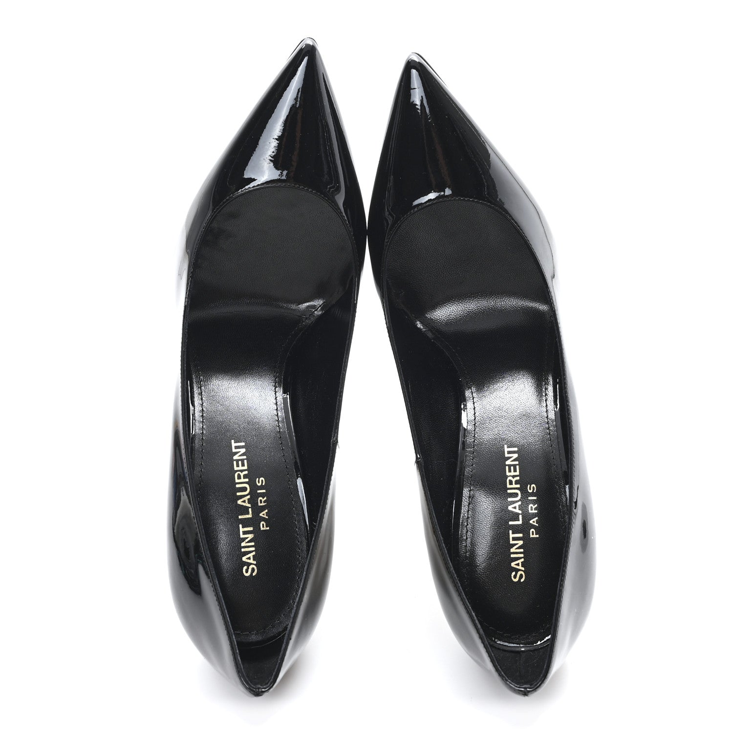 Saint Laurent Vernice Chiffon Opyum 110 Pumps  37.5 Black Gold 2 of 11