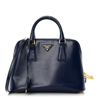 Prada Saffiano Vernice Small Promenade Tote Royal 1 of 14