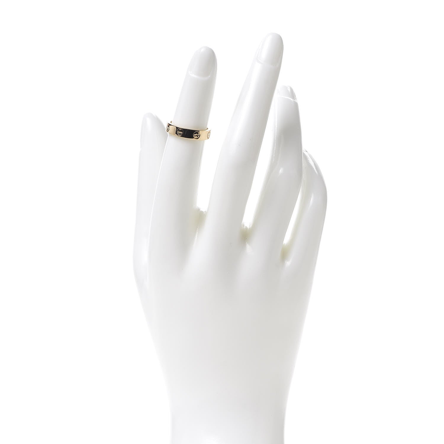 Cartier 18K Yellow Gold Diamond 4mm LOVE Wedding Band Ring 47 4 2 of 4