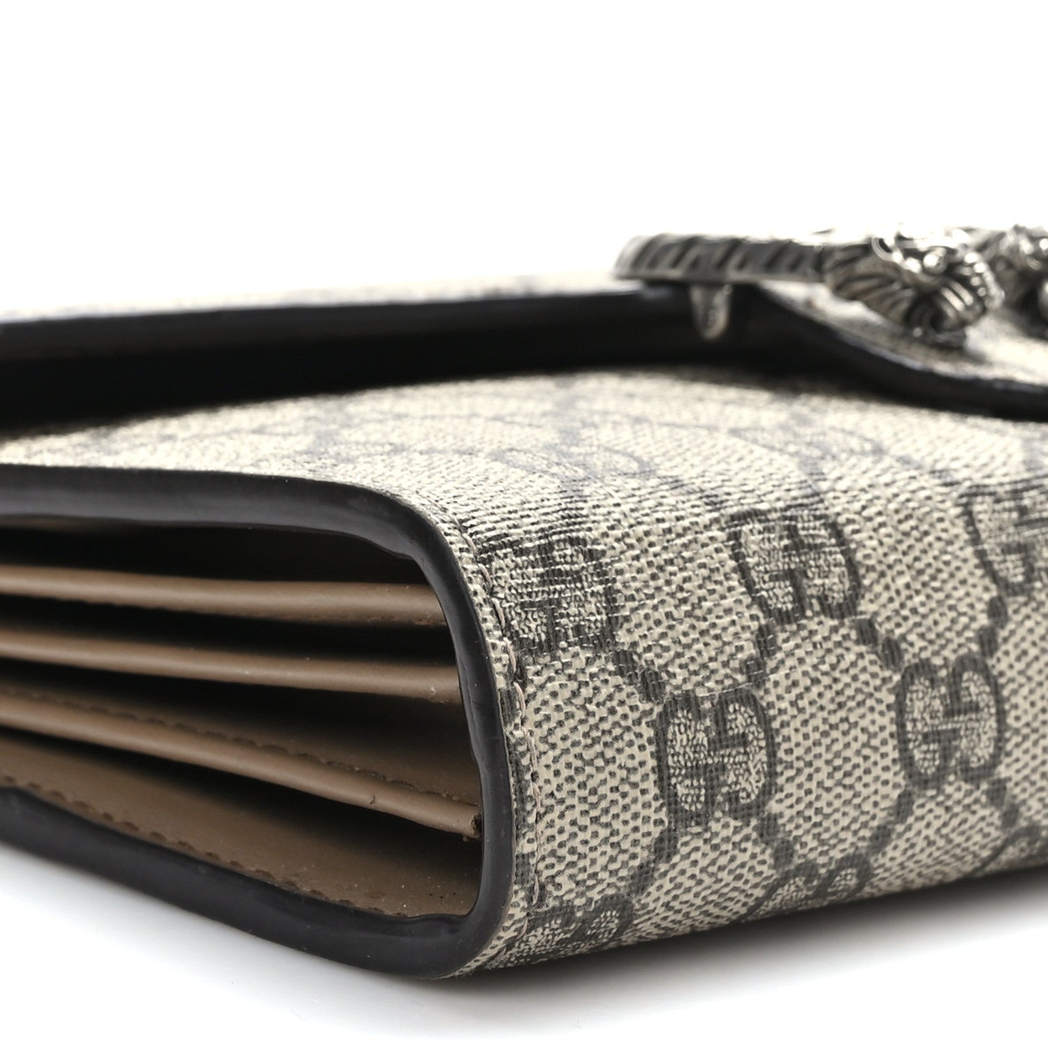 Gucci GG Supreme Monogram Mini Dionysus Chain Wallet Beige Taupe 8 of 9
