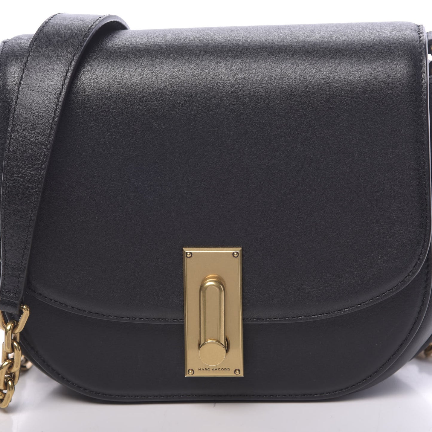 Calfskin West End Jane Saddle Bag Black