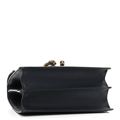 Gucci Moon Calfskin Bamboo Web Medium Dionysus Top Handle Bag Blue Emerald Hibiscus Red 3 of 10