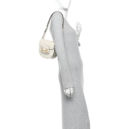 Gucci Azalea Calfskin Mini Horsebit 1955 Rounded Shoulder Bag Mystic White 2 of 10