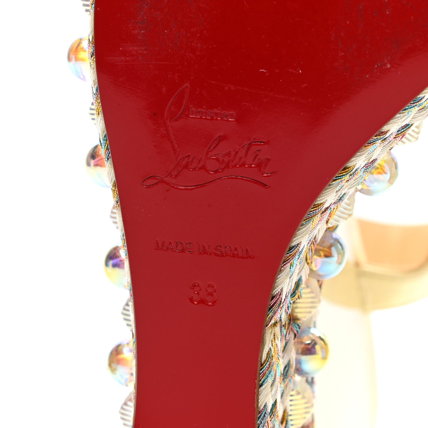 Glitter Luminor Cataclou 120 Platform Sandals 38 Off White