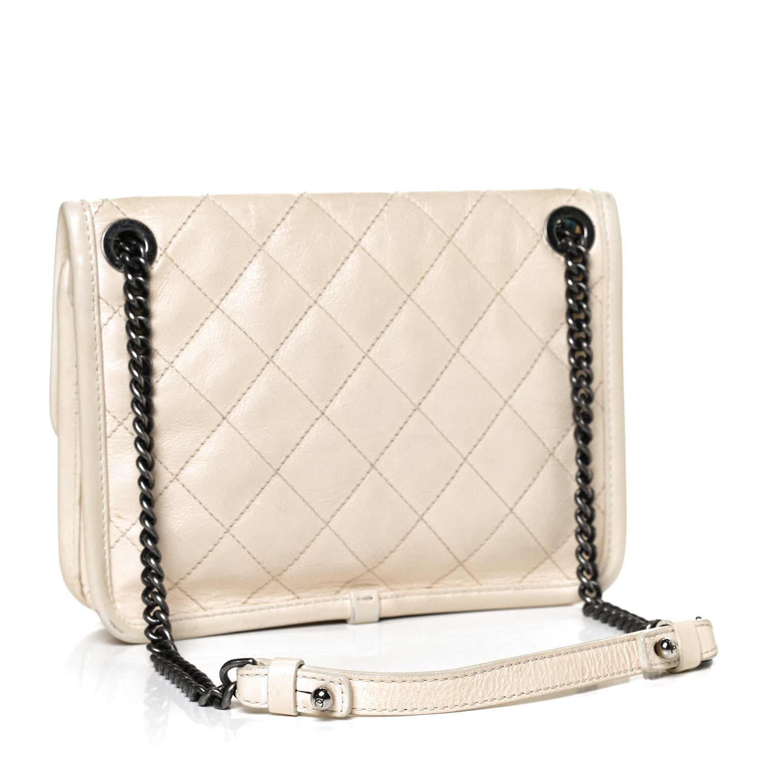Chanel Calfskin Quilted Mini French Riviera Flap Ivory 3 of 10