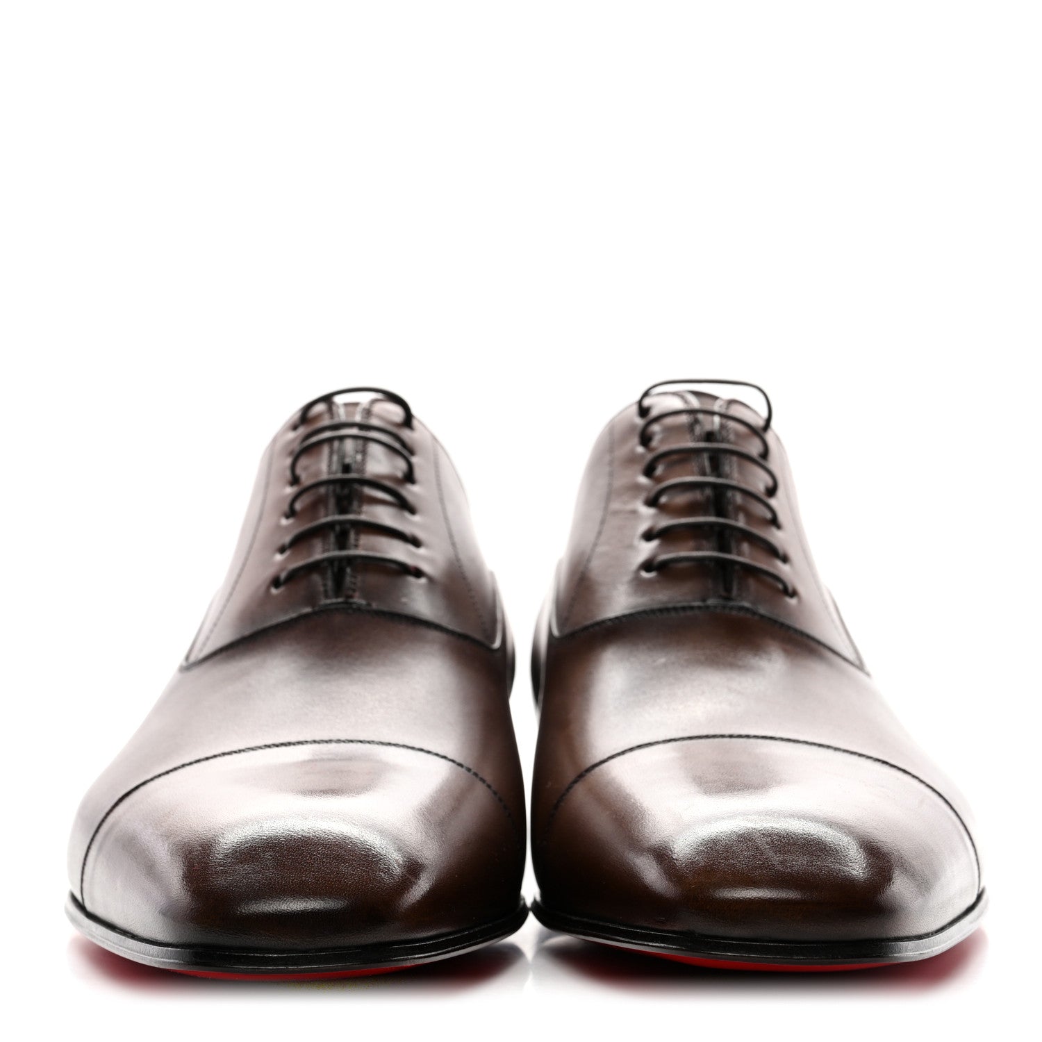 Christian Louboutin Calfskin Mens Greggo Flat Oxfords 42.5 Brown 3 of 10