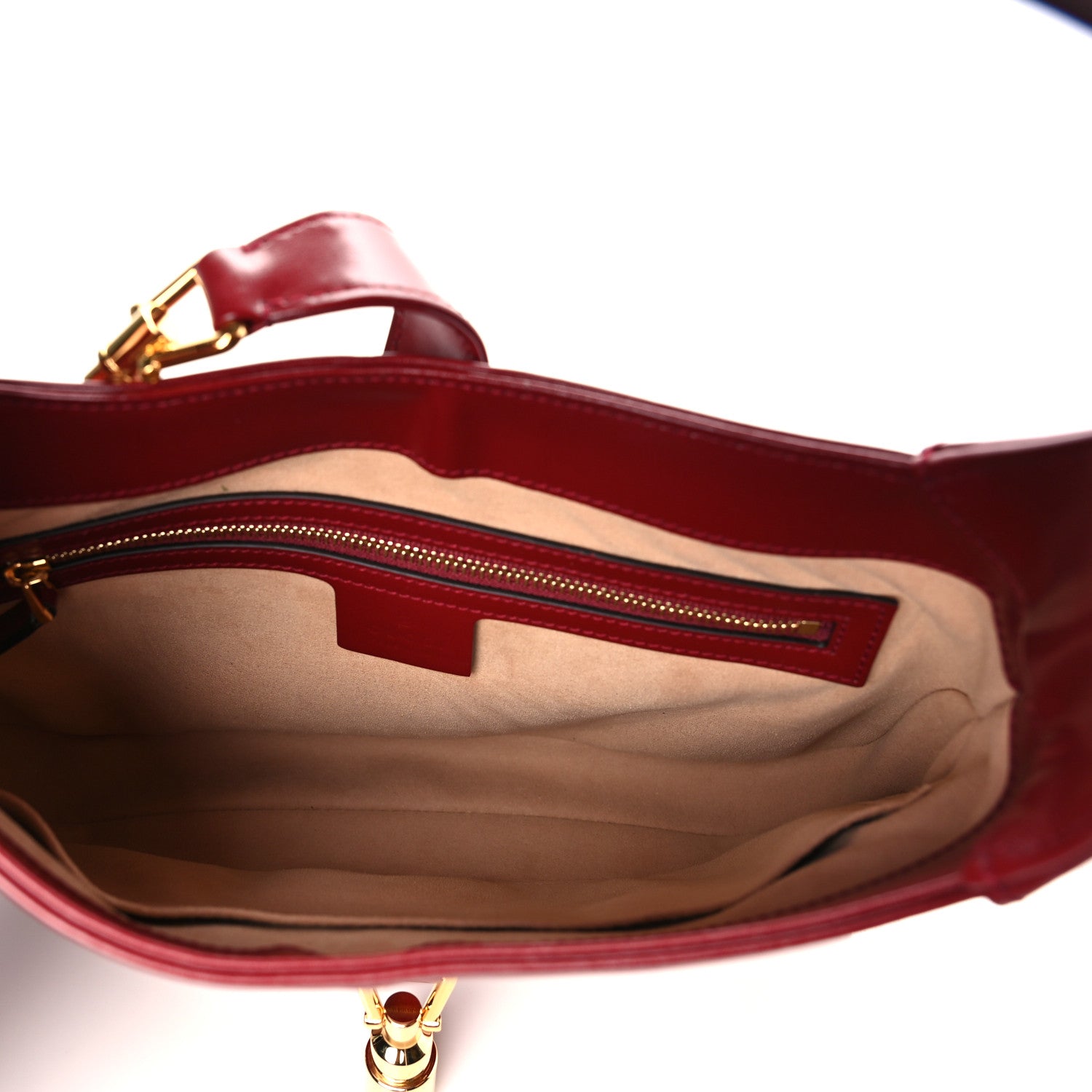 Gucci Boarded Dyana Lux Calfskin Small Jackie 1961 Hobo New Cherry Red 5 of 9