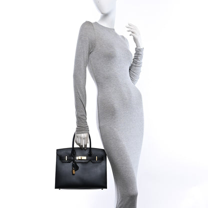 Hermes Veau Monsieur Birkin Sellier 30 Black 2 of 10