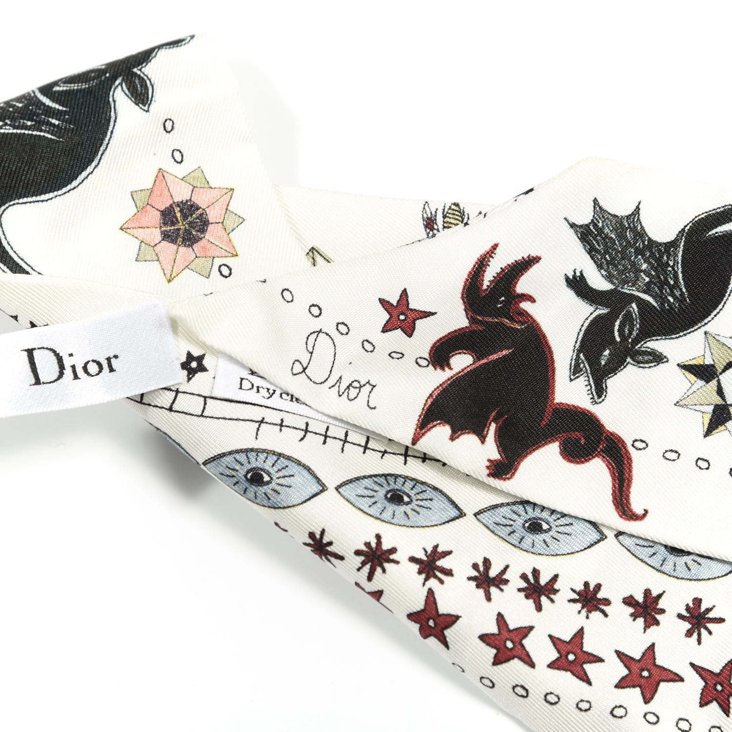 Christian Dior Silk Le Diable Mitzah Scarf 4 of 4