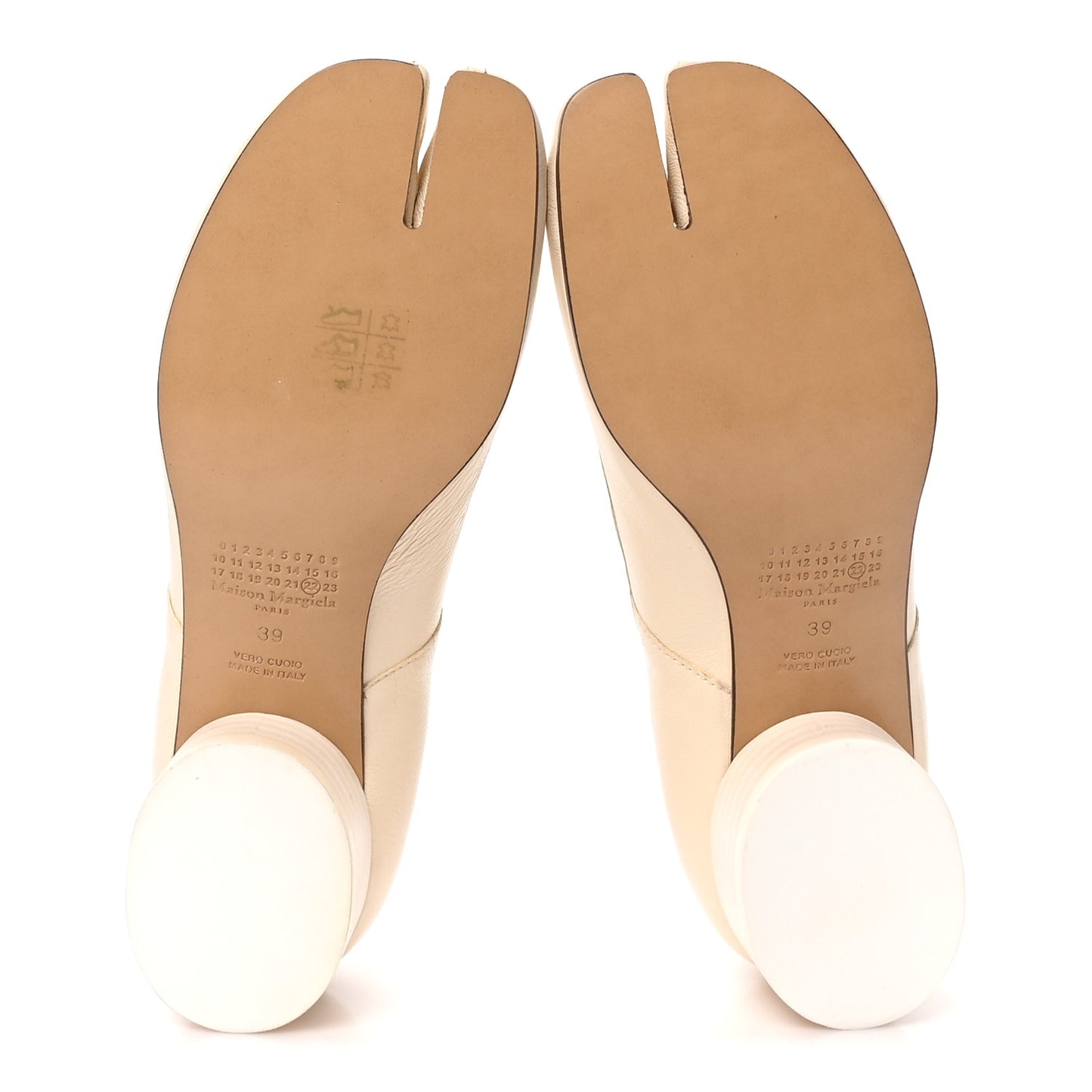 Nappa Tabi Ballerina Pumps 39 White